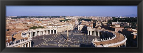 Framed High angle view of a town, St. Peter&#39;s Square, Vatican City, Rome, Italy Print