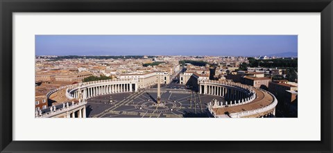 Framed High angle view of a town, St. Peter&#39;s Square, Vatican City, Rome, Italy Print