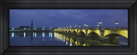 Framed Pierre Bridge Bordeaux France Print