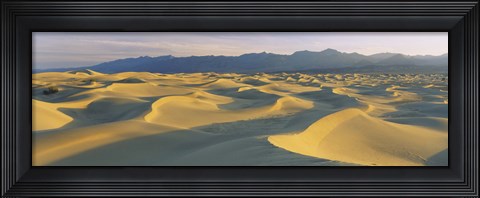 Framed Sand dunes in a desert, Grapevine Mountains, Mesquite Flat Dunes, Death Valley National Park, California, USA Print