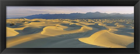 Framed Sand dunes in a desert, Grapevine Mountains, Mesquite Flat Dunes, Death Valley National Park, California, USA Print