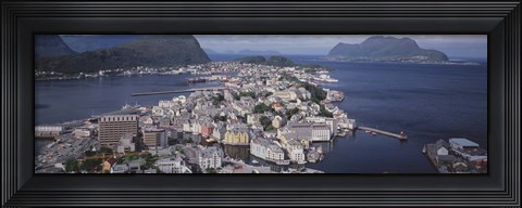 Framed Cityscape Alesund Norway Print