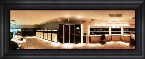 Framed Interior Computer Room Print