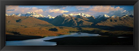 Framed Lake Alexandrina New Zealand Print