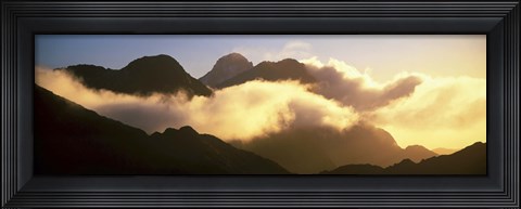 Framed Mount Pembroke Fiordland National Park New Zealand Print