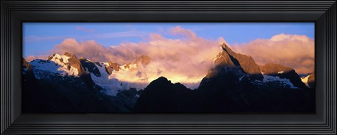 Framed Darren Mtns Fiordland National Park New Zealand Print