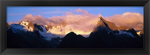 Framed Darren Mtns Fiordland National Park New Zealand Print