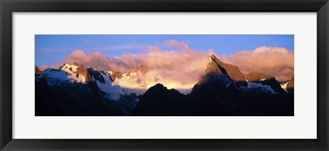 Framed Darren Mtns Fiordland National Park New Zealand Print