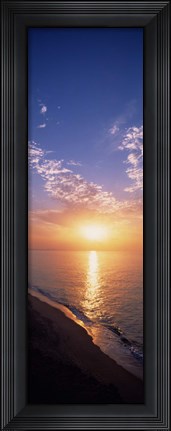 Framed Sunset Over the Water, The Algarve Portugal Print