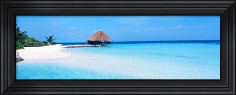 Framed Pier in The Maldives Print