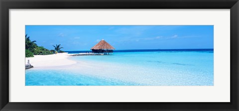 Framed Pier in The Maldives Print