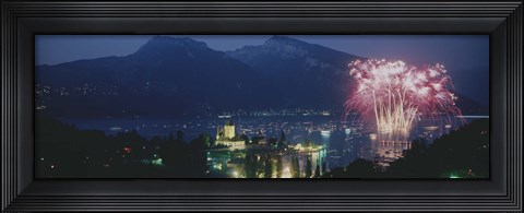 Framed Thuner See, Spiez, Switzerland Print