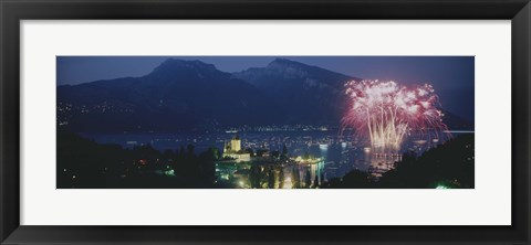 Framed Thuner See, Spiez, Switzerland Print