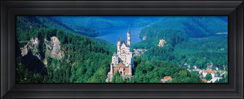 Framed High angle view of a castle, Neuschwanstein Castle, Bavaria, Germany Print