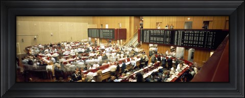 Framed Computerized trading floor at Frankfort, Germany Print