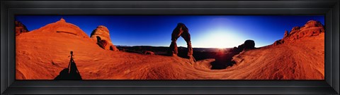 Framed Sunrise over Delicate Arch, Arches National Park, Utah Print