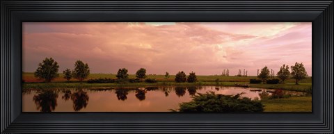 Framed Country pond IL USA Print