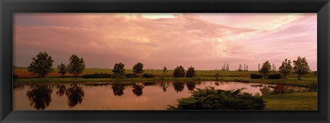 Framed Country pond IL USA Print