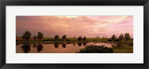 Framed Country pond IL USA Print