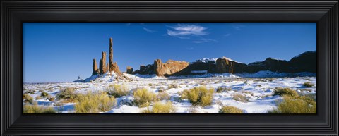 Framed Rock formations on a landscape, Monument Valley, Utah, USA Print