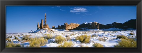 Framed Rock formations on a landscape, Monument Valley, Utah, USA Print