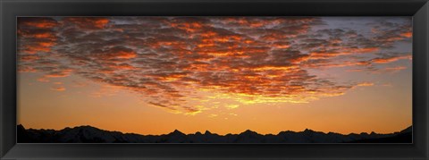 Framed Ben Ohau Mtn Range S Canterbury New Zealand Print