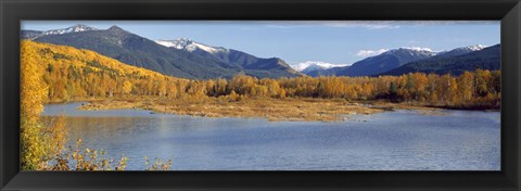 Framed Autumn colors, Lake Baikal Siberia Russia Print