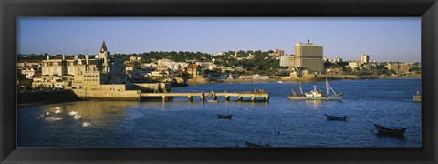 Framed Buildings at the waterfront, Cascais, Lisbon, Portugal Print