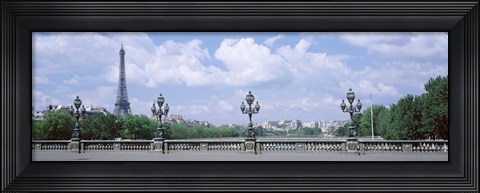 Framed Cloud Over The Eiffel Tower, Pont Alexandre III, Paris, France Print