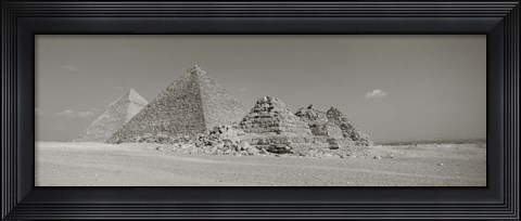 Framed Pyramids Of Giza, Egypt Print
