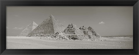 Framed Pyramids Of Giza, Egypt Print