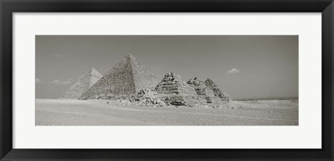 Framed Pyramids Of Giza, Egypt Print