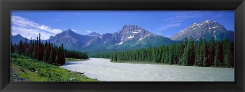 Framed Rocky Mountains Near Jasper, Alberta Canada Print