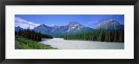 Framed Rocky Mountains Near Jasper, Alberta Canada Print
