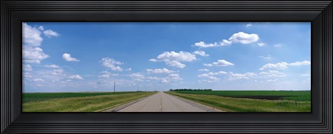 Framed Prairie Highway, De Smet, South Dakota, USA Print