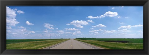 Framed Prairie Highway, De Smet, South Dakota, USA Print