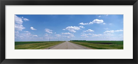 Framed Prairie Highway, De Smet, South Dakota, USA Print