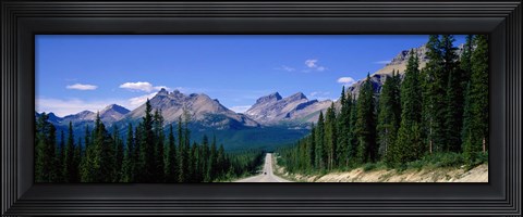 Framed Road In Canadian Rockies, Alberta, Canada Print