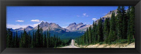 Framed Road In Canadian Rockies, Alberta, Canada Print