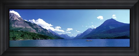Framed Canoeing Waterton Lake Waterton Glacier National Peace Park Alberta Canada Print