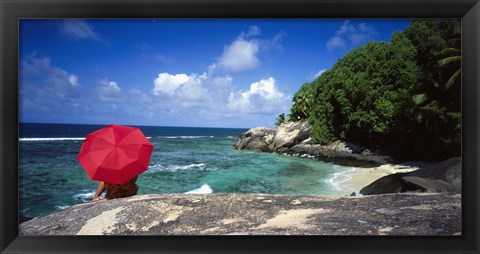 Framed Indian Ocean Moyenne Island Seychelles Print