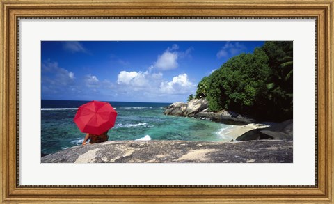 Framed Indian Ocean Moyenne Island Seychelles Print