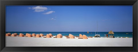 Framed Beach Scene, Miami, Florida, USA Print