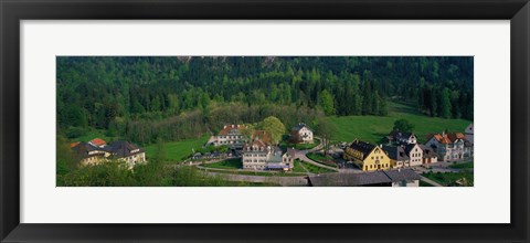 Framed Village Of Hohen-Schwangau in summer, Bavaria, Germany Print