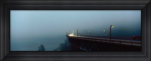 Framed Highway In Fog, San Francisco, California, USA Print
