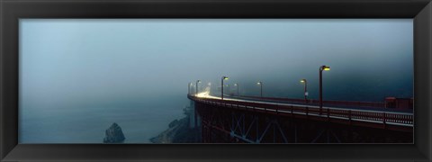 Framed Highway In Fog, San Francisco, California, USA Print