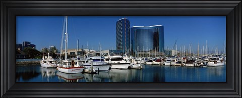 Framed Embarcadero Marina Hotel, San Diego, California, USA Print