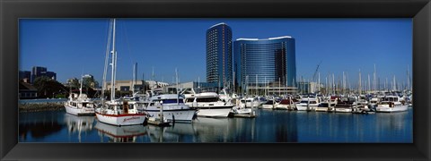 Framed Embarcadero Marina Hotel, San Diego, California, USA Print