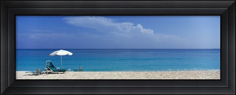 Framed Beach Scene, Nassau, Bahamas Print