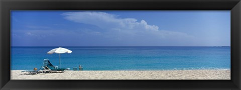 Framed Beach Scene, Nassau, Bahamas Print